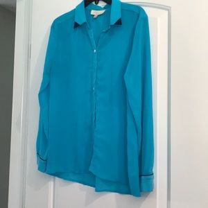 Olive and oak blue blouse